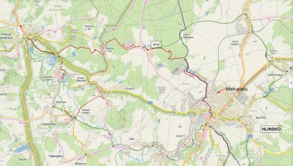 Mapa oblasti pochodu